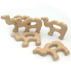 1 шт в форме верблюда деревянный Прорезыватель DIY резьба по дереву Мода Кормление соска-подвеска игрушки животных грызунок Товары для детей