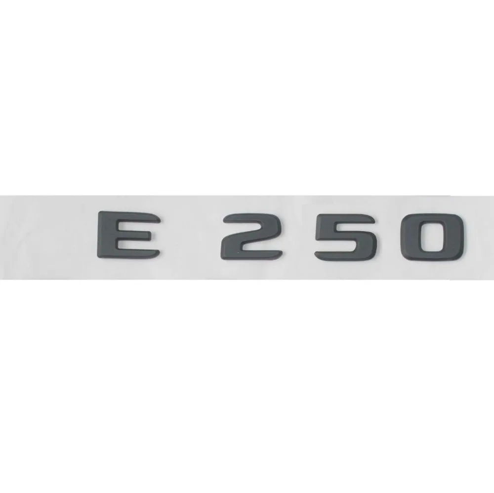 

Newest Matte Black ABS Rear Trunk Letters Badge Badges Emblem Emblems Decal Sticker for Mercedes Benz E Class E250 2017