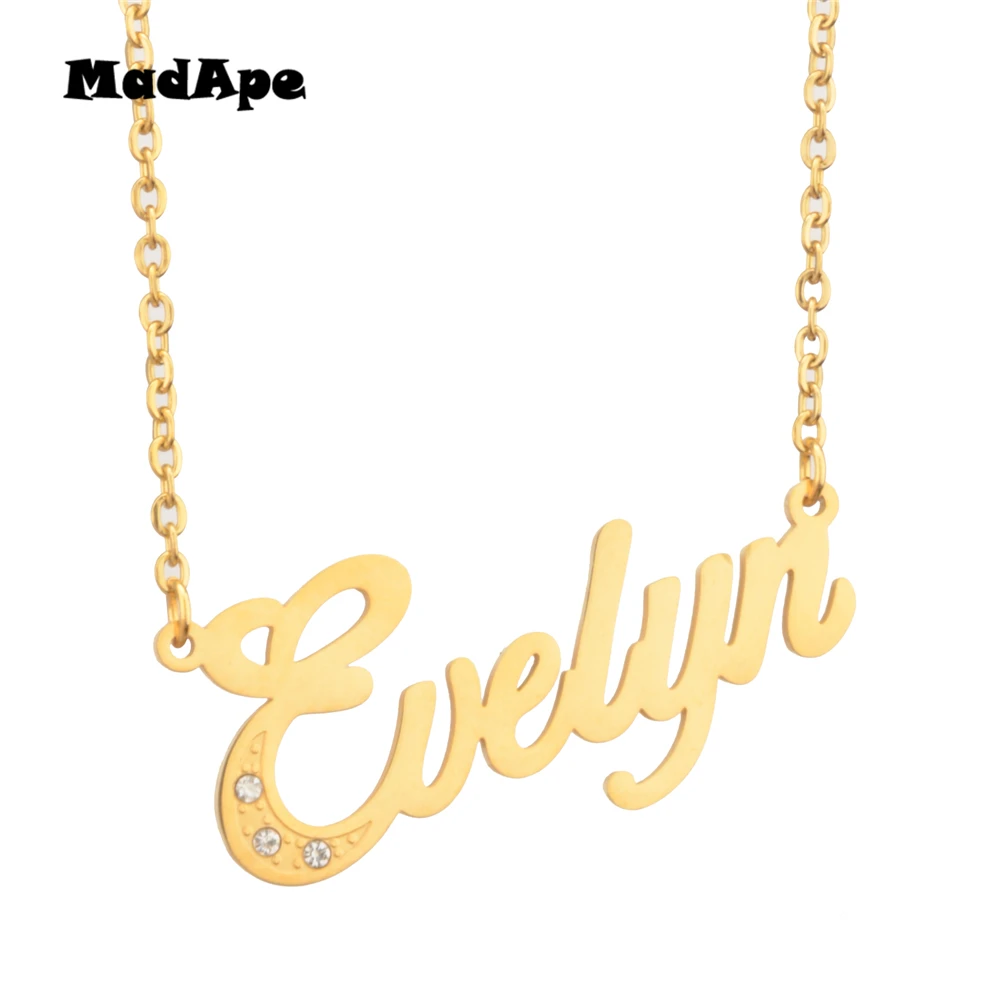 The Messengers Collection Gold stainless steel necklace Alphabet beads Women Personalization
