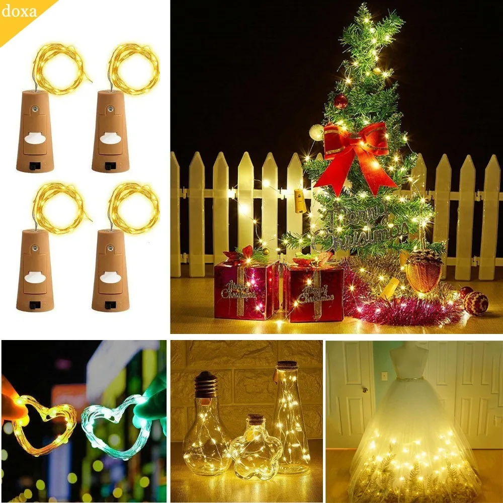 

doxa New 20 LED Copper Wire String Lights Waterproof Holiday Lighting For Fairy Christmas Tree Wedding Party Decoration DIY
