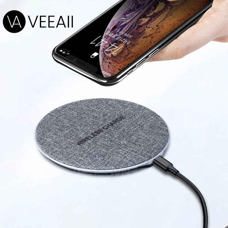 

VEEAII 5W Qi Fast Wireless Charger for iPhone 11pro X Xs MAX XR 8 Plus for Samsung S9 S10 Plus Huawei P30 Pro Charging USB Pad