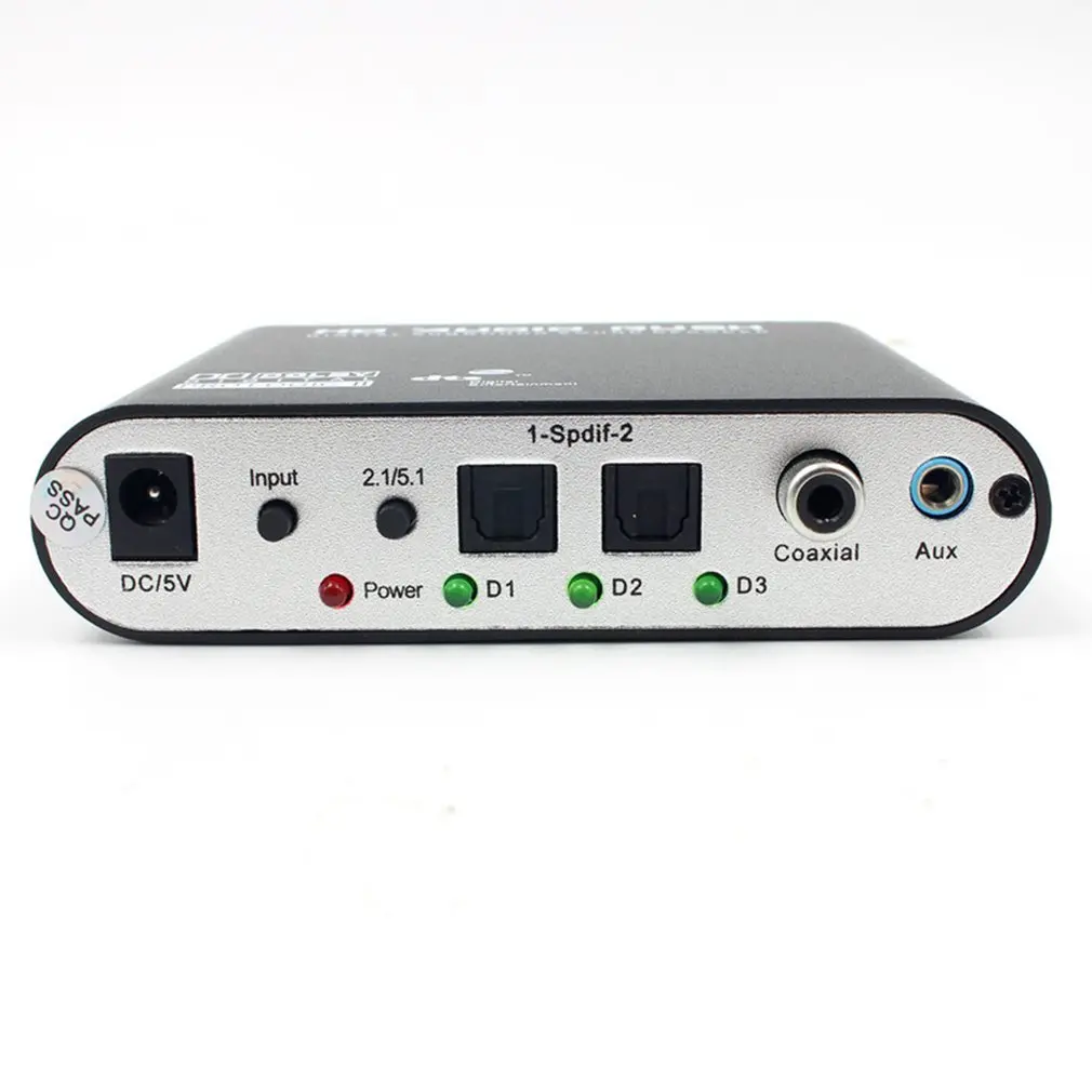  Digitale ad Analogico AC3 Ottico a HD 5.1 Audio Decoder Convertitore 2 SPDIF Porte Dts/Ac-3 HD Audi