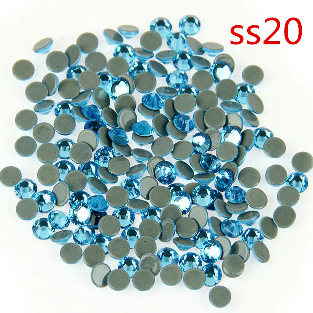 Aquamarine SS20 Rhinestone Hot Fix Stones High Quality100 Gross DMC
