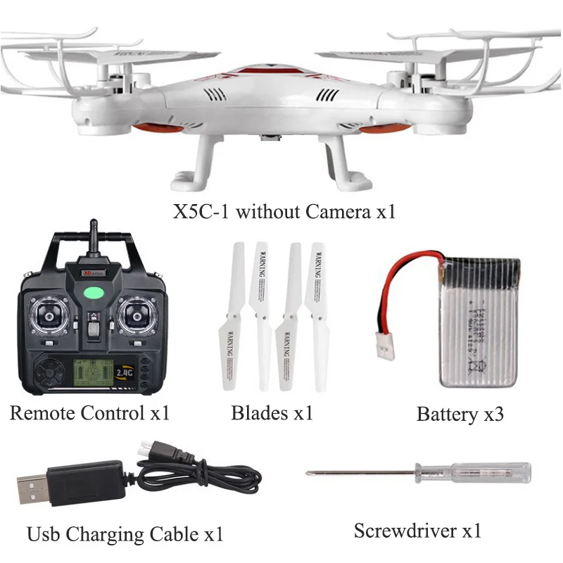 RC Модернизированный Дрон X5C-1 2,4G 4CH 6-осевой Радиоуправляемый вертолет игрушечные Квадрокоптеры с высоким разрешением, Камера подарки для детей VS x5c x5 FSWB - Цвет: X5C-1 bp