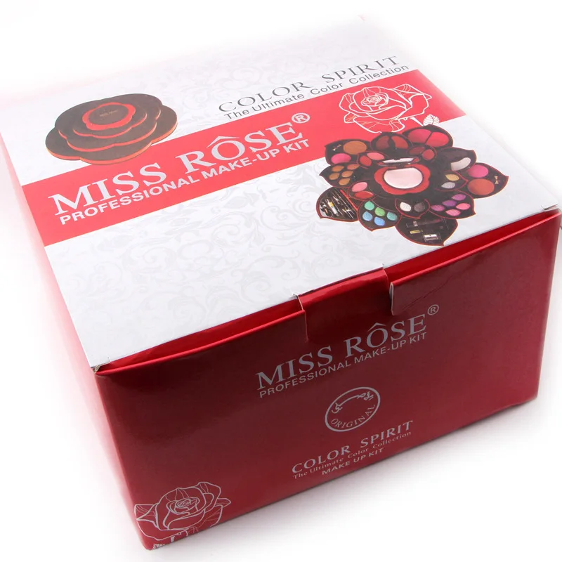 Miss Rose профессиональный бальзам, набор для макияжа коробка для макияжа Тени для век прессованная пудра Блеск для губ Румяна многофункциональный макияж коробка макияж инструменты