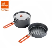 Fire Maple Outdoor Camping Hiking Pinic Cookware Cooking Picnic 1 Fry Pan 1 Pots Set Foldable Handle FMC-MC4 Fire Maple Outdoor Camping Hiking Pinic Cookware Cooking Picnic 1 Fry Pan 1 Pots Set Foldable Handle FMC-MC4