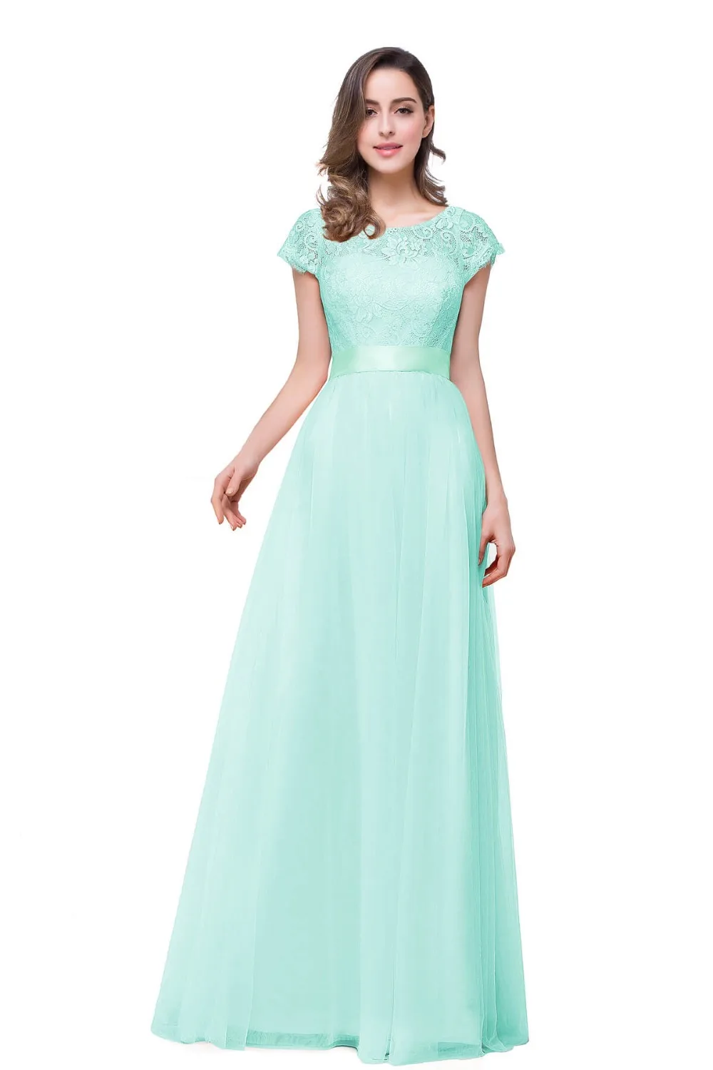 Graceful Lace Bow Chiffon Long Evening Dress In Stock Sexy Backless A-Line Evening Gowns Vestido de Festa