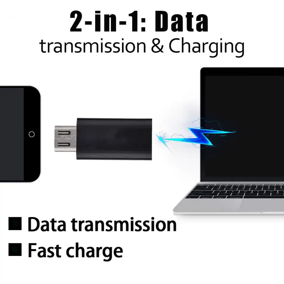 Micro USB мужчина к USB 3,0 Тип-C переходник с внутренней резьбой конвертер для синхронизации и подзарядки Разъемный соединитель для Android