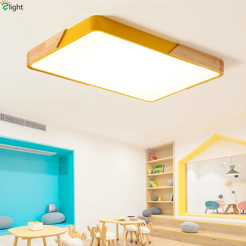 Billige Nordic Platz Multicolor Legierung Led Decke Lichter Wohnzimmer Eiche Dimmbare Led Decke Lampe Schlafzimmer Führte Decken Leuchten