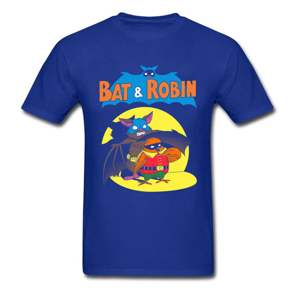 bat and robin 10104 Summer/Autumn 100% Cotton O Neck Tops & Tees Short Sleeve Custom Tee Shirt 2018 Popular Crazy T Shirts bat and robin 10104 blue