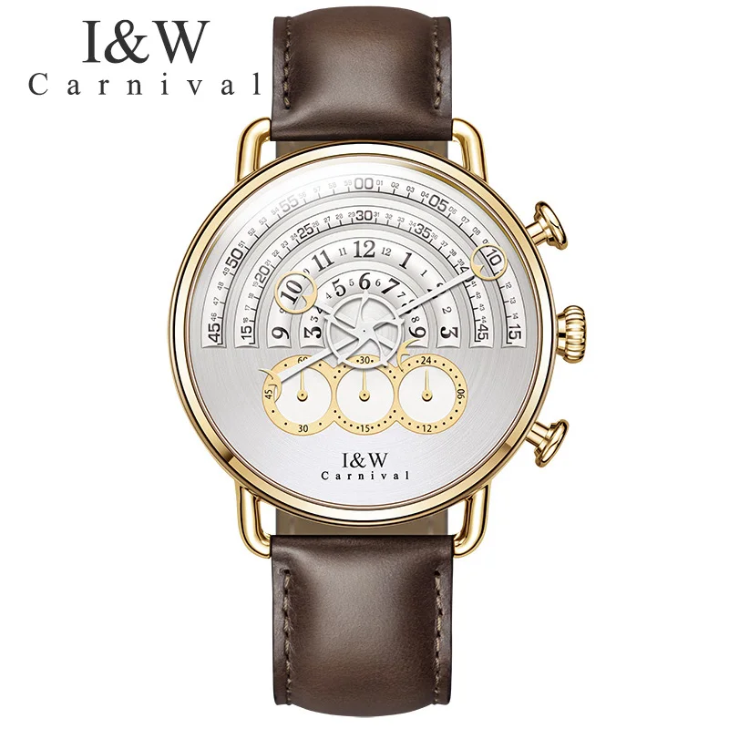 

CARNIVAL Watches Men Luxury Brand Multifunction Quartz Men Chronograph Sport Watch Dive 30m Casual Watch Relogio Masculino