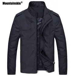 Mountainskin 5XL Осеннее пальто Для мужчин куртка 2018 Однотонная повседневная обувь Для мужчин верхняя одежда Slim Fit ветрозащитный мужской пиджак