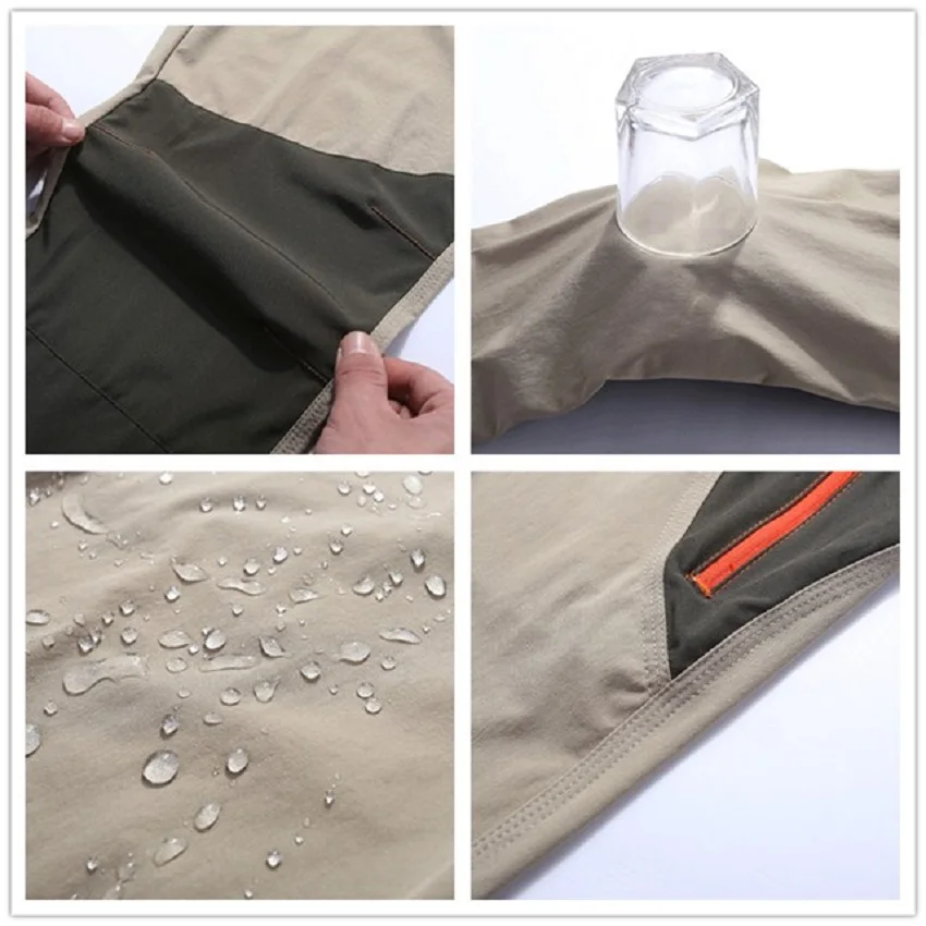 Mountainskin de verano de los hombres de elástico de secado rápido Pantalones de deporte al aire libre pantalones transpirables pantalones de senderismo Camping senderismo escalada pantalones VA210