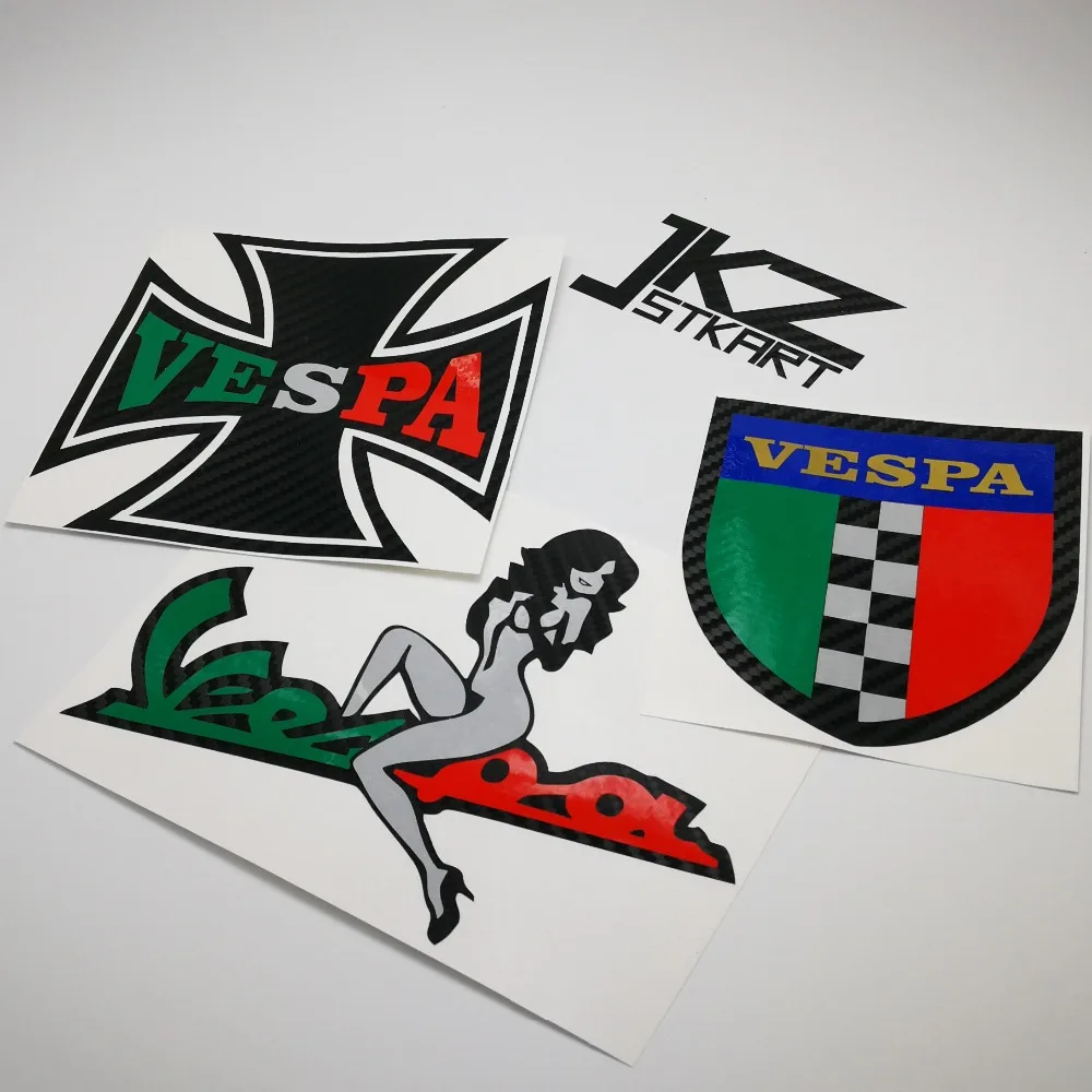 JKZ STKART Vinyl Die Cut Multi layer Series Stickers For Vespa Motor Bike Truck Helmet Sticker