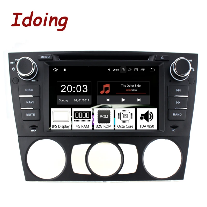 Idoing 7"1Din Andriod 9.0 Car Radio Video DVD Multimedia Player For BMW