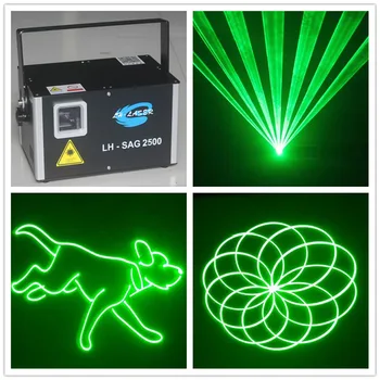 

2.5W SD card Single Green disco laser light 30kpps scanner system Stage with dmx control/laser light
