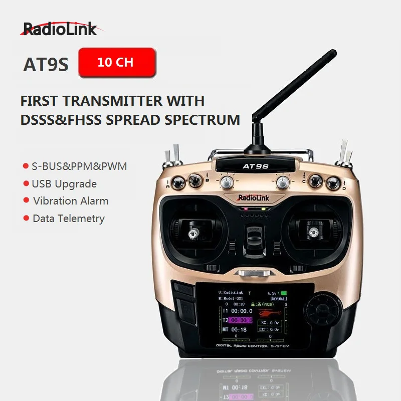 

2017 Original Radiolink AT9S R9DS Radio Remote Control System DSSS FHSS 2.4G 10CH Transmitter Receiver for RC Helicopter/RC BOAT