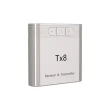 2-в-1 TX8 Bluetooth 5,0 передатчик приемник адаптер для ТВ ПК наушники музыка аудио передатчик приемник передатчик