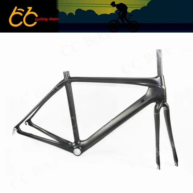 Best price at $412 Cheap 700C Road Bike Frame UD&3K Full Carbon Fibre Frame Carbon Bicycle Frame+Carbon Fork CC-CR-002-Z