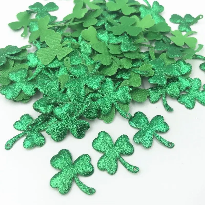 

200pcs Green flower Cloth Appliques DIY Clothing Sewing Accessories 29mm