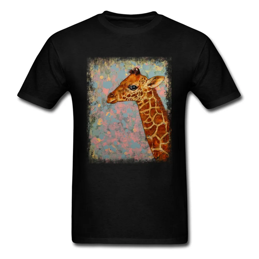 Printed BABY GIRAFFE T shirt Men Tshirt Adult T Shirts Plain VALENTINE