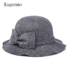Kagenmo зимой и весной Для женщин Панама шерстяные Термальность женский Рыбалка шапка толстый шерстяной повелительница Топпер