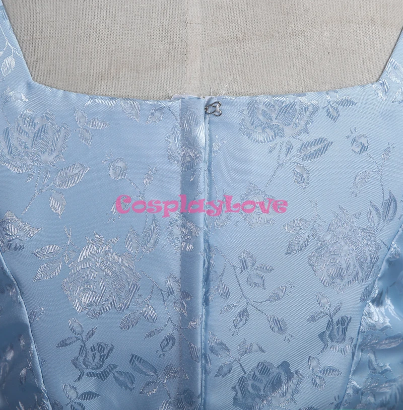Cosplaylove Cinderella Cosplay Kid Adult Light Blue Cinderella Princess Dress Cusotm Made For Halloween Christmas (3)