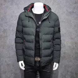 Мужская куртка 2018 горячая Распродажа теплая дышащая зимняя хлопковая стеганая парка пальто удобное плюс 4 цвета размер 4XL MWM1880