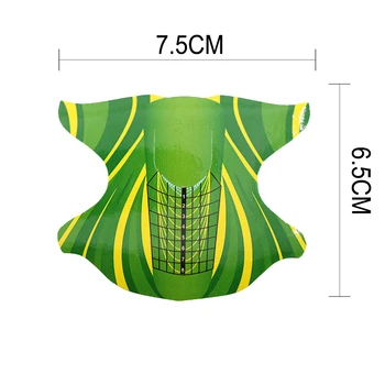 

100Pcs Adhesive Nail Form for UV Gel Extension Oval Square Shape Art Tool DIY Tips Manicure Kits