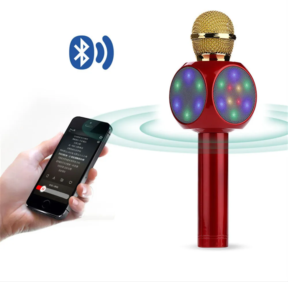 eCos Karaoke Microphone With USB Port Wireless Portable 3.5mm Stereo For iPad Phone Android PC