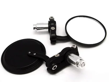 

Black 7/8" Bar End Mirrors Round 3" For Kawasaki Ninja ZX1200 ZX-12R ZZR