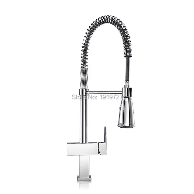 Best Offers 2017 Factory Wholesale High Quality 100% Brass 360 Swivel Rotate Single Handle Mixer Sink Tap Pull Out Spray Kitchen Faucet