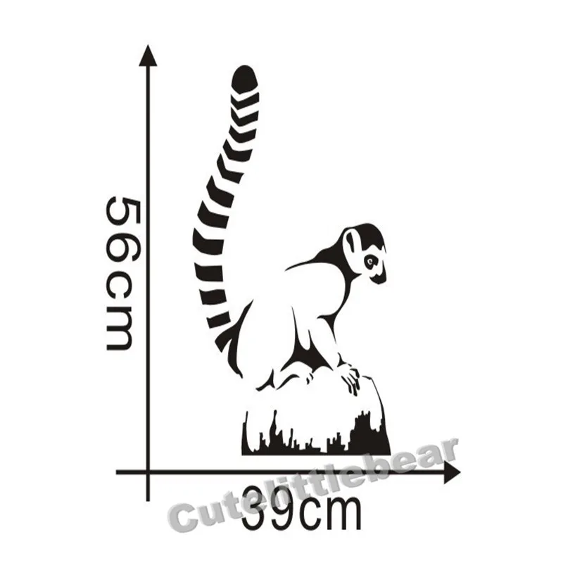 Виниловая наклейка на стену Lemur Catta с животными Съемный Плакат обои