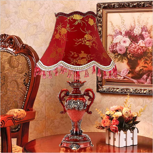High end European style table lamp desk lamp living room European style