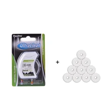 50 м+ 10X50 м бамбуковый уголь зубная нить зубы чистый стоматологический Стик для зубной нити зубочистка и зубная нить чистая нить