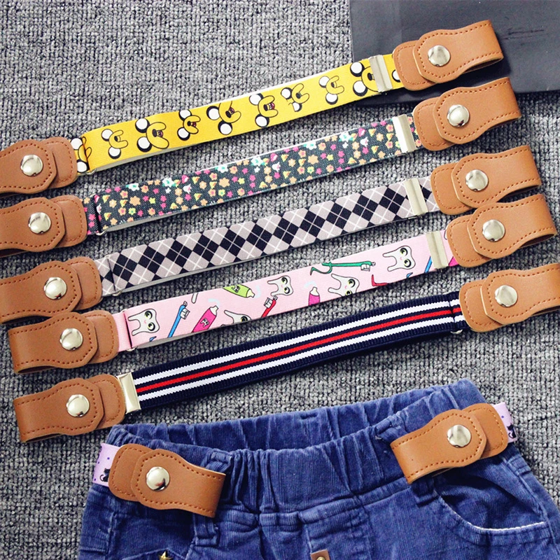Cinturones ajustables para niños niñas, pantalones vaqueros, cinturón elástico hebilla, a la moda|Cinturones de hombre| - AliExpress