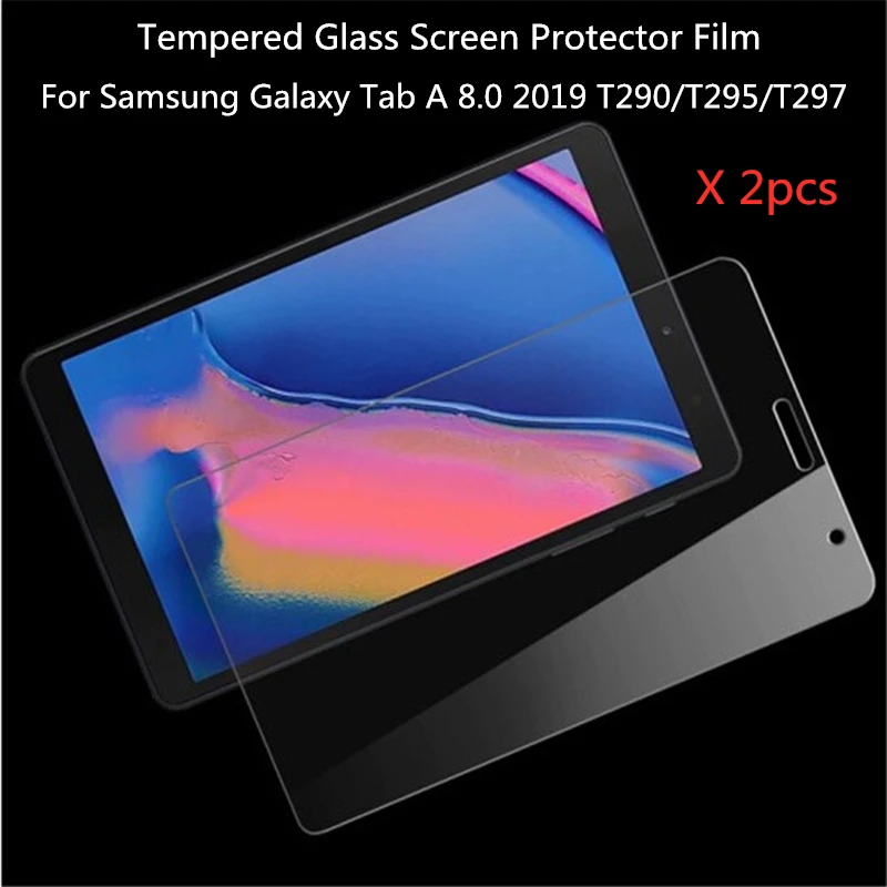 0.3mm 9H 2pcs Tempered Glass Screen Protector For Samsung Galaxy Tab A 8.0 2019 T290 T295 T297 SM-T290 SM-T295 Tablet Film | Компьютеры и