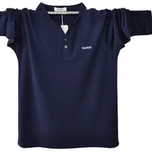 Мужская рубашка с полоской размера плюс, осенняя мода, V Neack, с длинным рукавом, повседневные рубашки поло, Camisa Polo Masculina A1311
