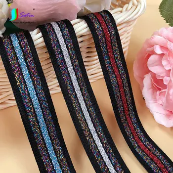 

50 Yards Pants Clothes Bag Curtain Edge Decoration hat Beautify Width 2cm White,Blue Red Rainbow Black Stripe Webbing A0064L