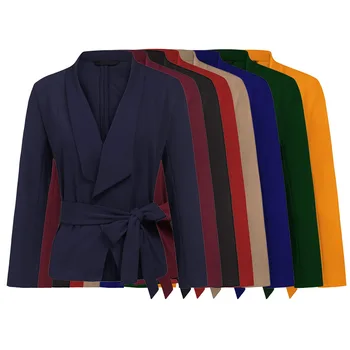 

2019 Casual Women Blazers and Jackets Patchwork Solid Marynarka damska