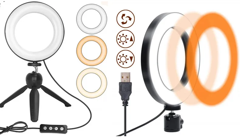 Best Price Selfie Ring Light with Camera Photo Tripod Mini Led Camera Ringlight for YouTube Video/Photography/For iPhone Xs Max XR Android Best Price Selfie Ring Light with Camera Photo Tripod Mini Led Camera Ringlight for YouTube Video/Photography/For iPhone Xs Max XR Android