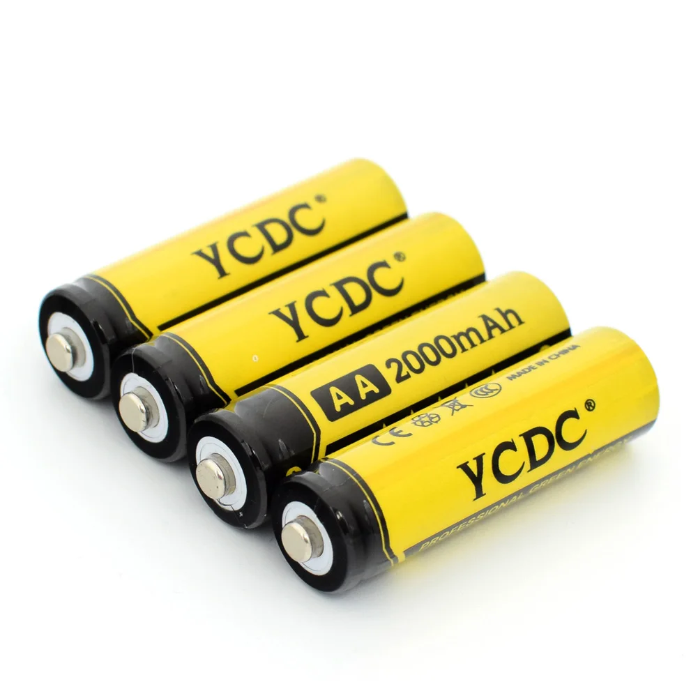 YCDC 4-20 шт./лот Ni-MH AA 2A перезаряжаемые батареи 1,2 в 2000 мАч power Bank батарея с батарейной коробкой подарок