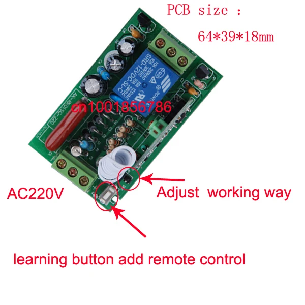 220V wireless remote control switch system 4 Receiver &1 Transmitter smart home Learning code adjustable 315/433MHZ