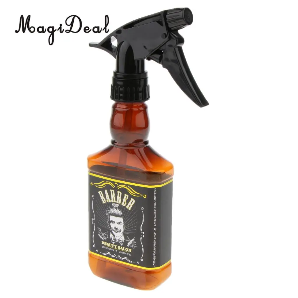 Plastic Hair Salon Spray Bottle with Mist Trigger Sprayer for Hairdressing 325ML Brown
