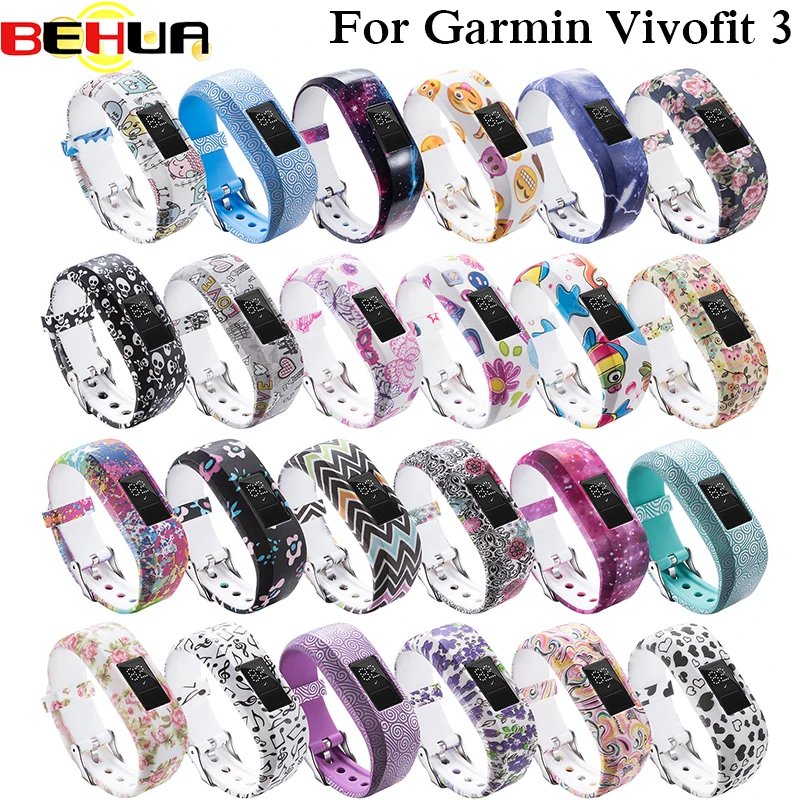 

Colorful Watch band Strap For Garmin Vivofit 3 Silicone Replacement Wrist Band with Metal Buckle For Garmin Vivofit 3 Bracelet