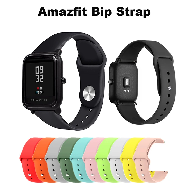 Силиконовый мягкий ремешок для Xiaomi Huami Amazfit Bip BIT Lite Молодежные умные часы браслет на запястье для Amazfit Bip ремешок для часов 20 мм ремешок