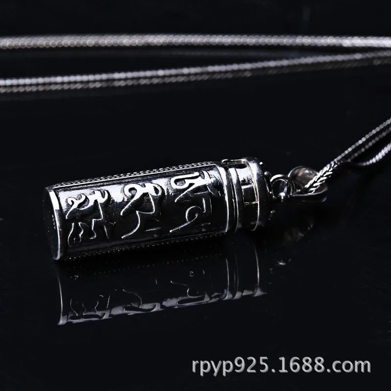 Kjjeaxcmy стерлингового серебра 925 Тайский Серебряный Vintage Подвеска мантра