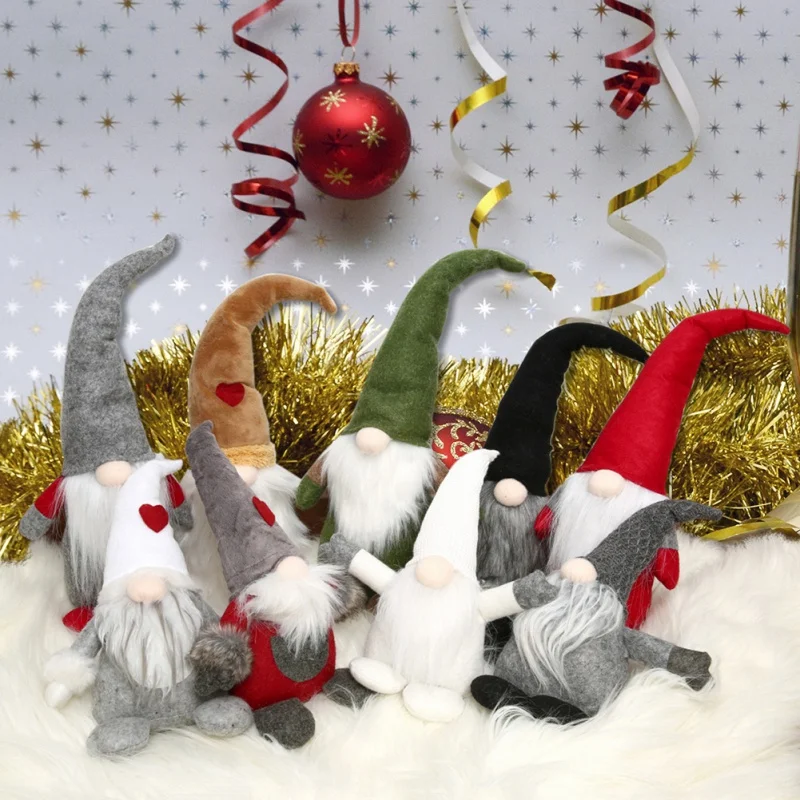 Рождественские Игрушки Подарки Рождественские украшения принадлежности Санта-Клаус кукла труба Рождественский орнамент натальный