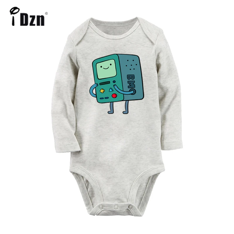 Funny Adventure Time Beemo BMO Cosplay Legend of Zelda Art Design Newborn Baby Bodysuit Toddler Onsies Jumpsuit Cotton Clothes - Цвет: JaBaby3002GC