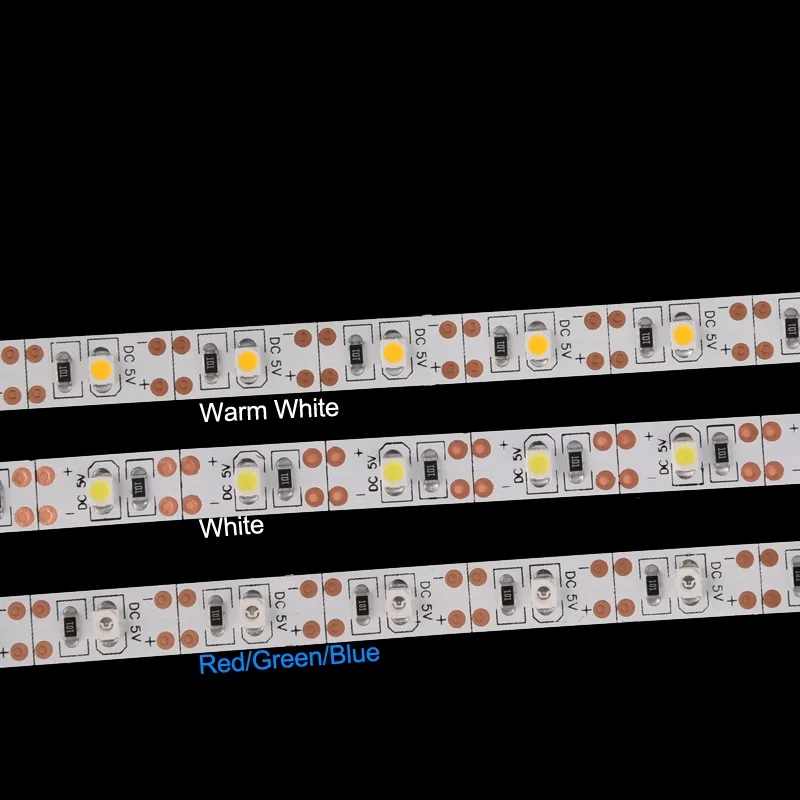 USB светодиодные ленты SMD3528 свет 5 В адаптер Строка Рождественский стол Декор лампы лента для ТВ фонового освещения 5 В 50 см 1 м 2 м 3 м 4 м 5 м
